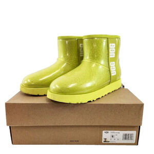 UGG Classic Clear Mini Boots Womens Size 6 Lime Green With Shoe Box